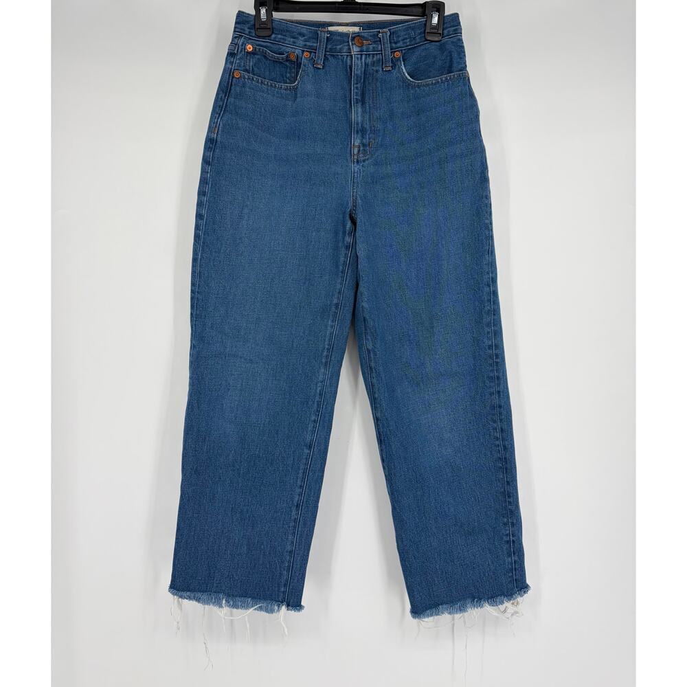 Madewell Baggy Straight Jeans Raw Hem - Picture 2 of 9